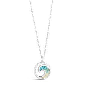 NWT Dune Jewelry Wave Necklace - Turquoise Gradient Sterling Silver